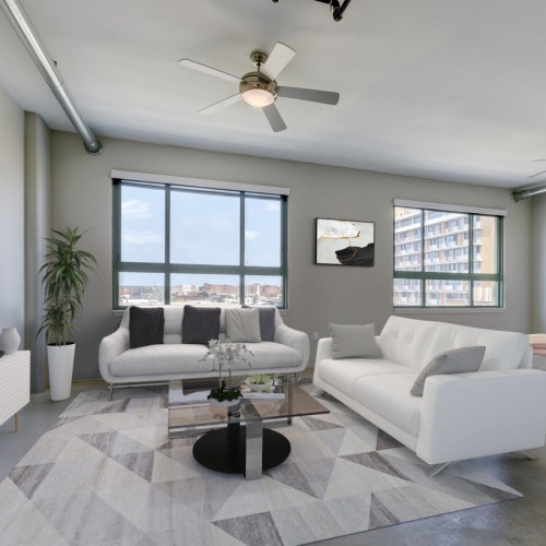 Living Room with View of Downtown San Antonio Living Room with View of Downtown San Antonio